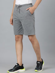 Kotty Men Grey Mid-Rise Regular Shorts