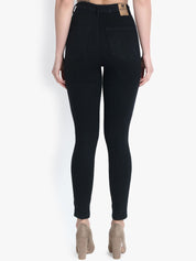 Kotty Women Black Skinny Fit High-Rise Clean Look Stretchable Jeans