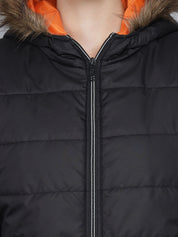 Kotty Women Black Parka Jacket