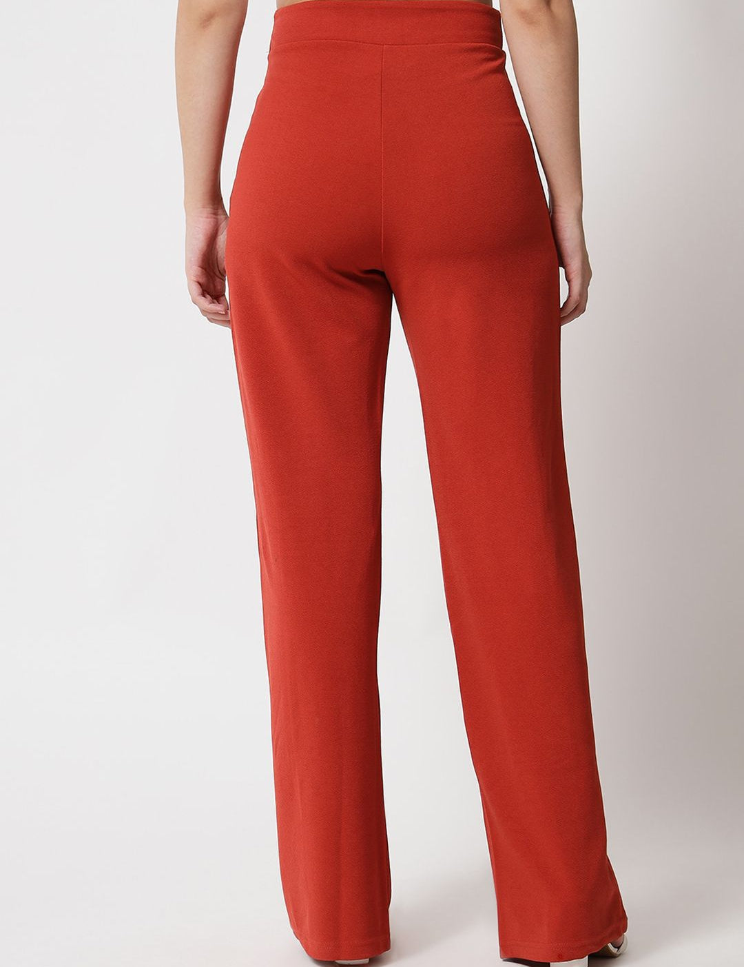 Kotty Women Pack Of 2 Relaxed Straight Leg Fit High-Rise Easy Wash Trousers