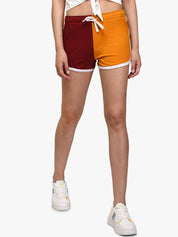 Kotty Women Pack Of 2 Colourblocked Regular Fit Regular Shorts