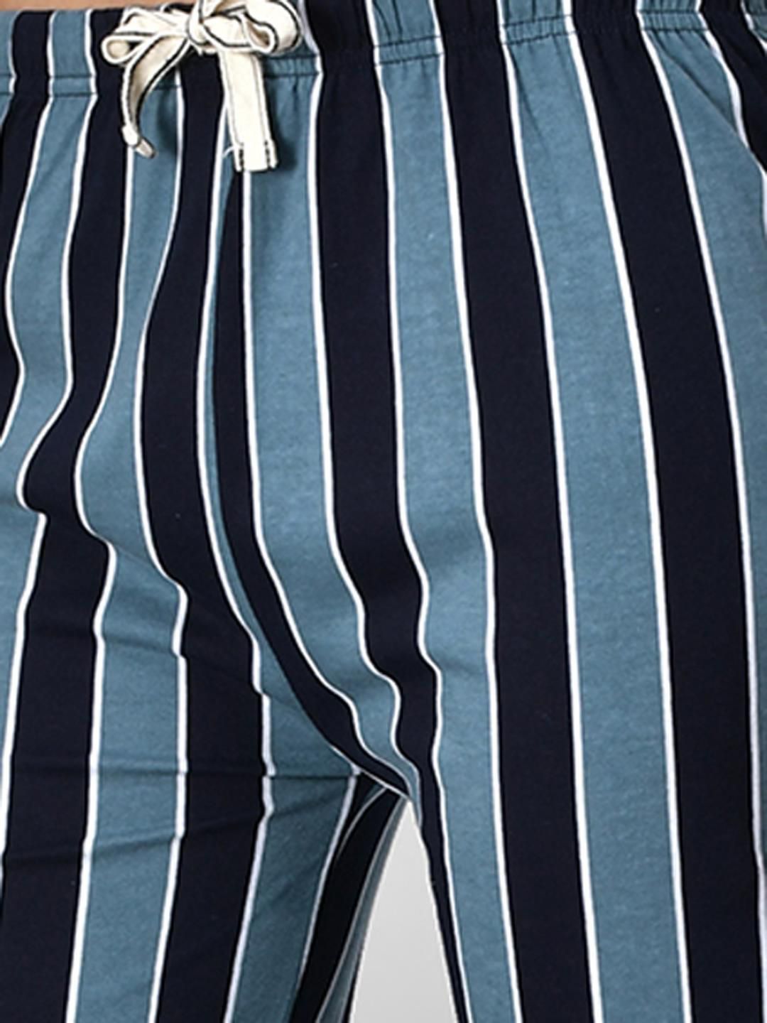 Kotty Women Striped Pure Cotton Lounge Pants