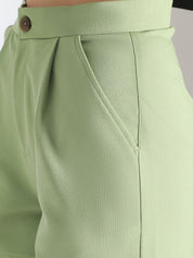 Kotty Green Shoulder Straps Top With Shorts