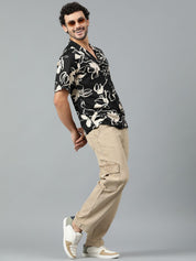 Kotty Men Low-Rise Stretchable Cargo Jeans