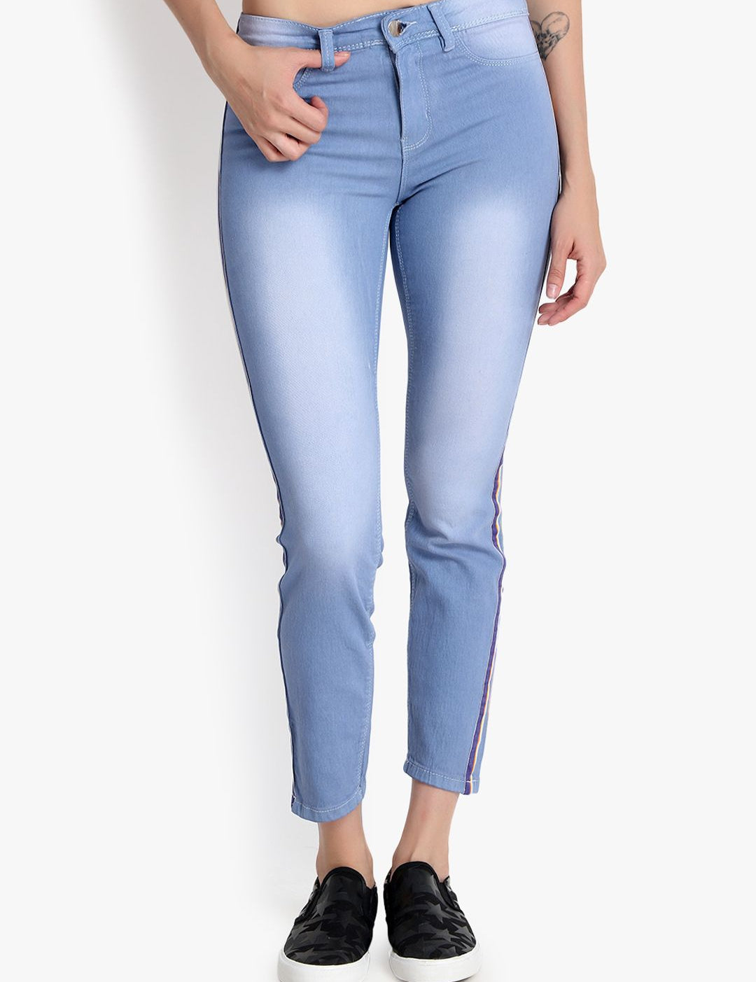 Kotty Women Blue Skinny Fit High-Rise Clean Look Stretchable Jeans