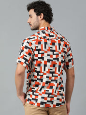 Kotty Men Geometric Printed Casual Shirt
