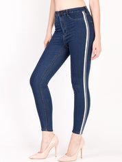 Kotty Women Navy Blue Skinny Fit High-Rise Clean Look Jeans