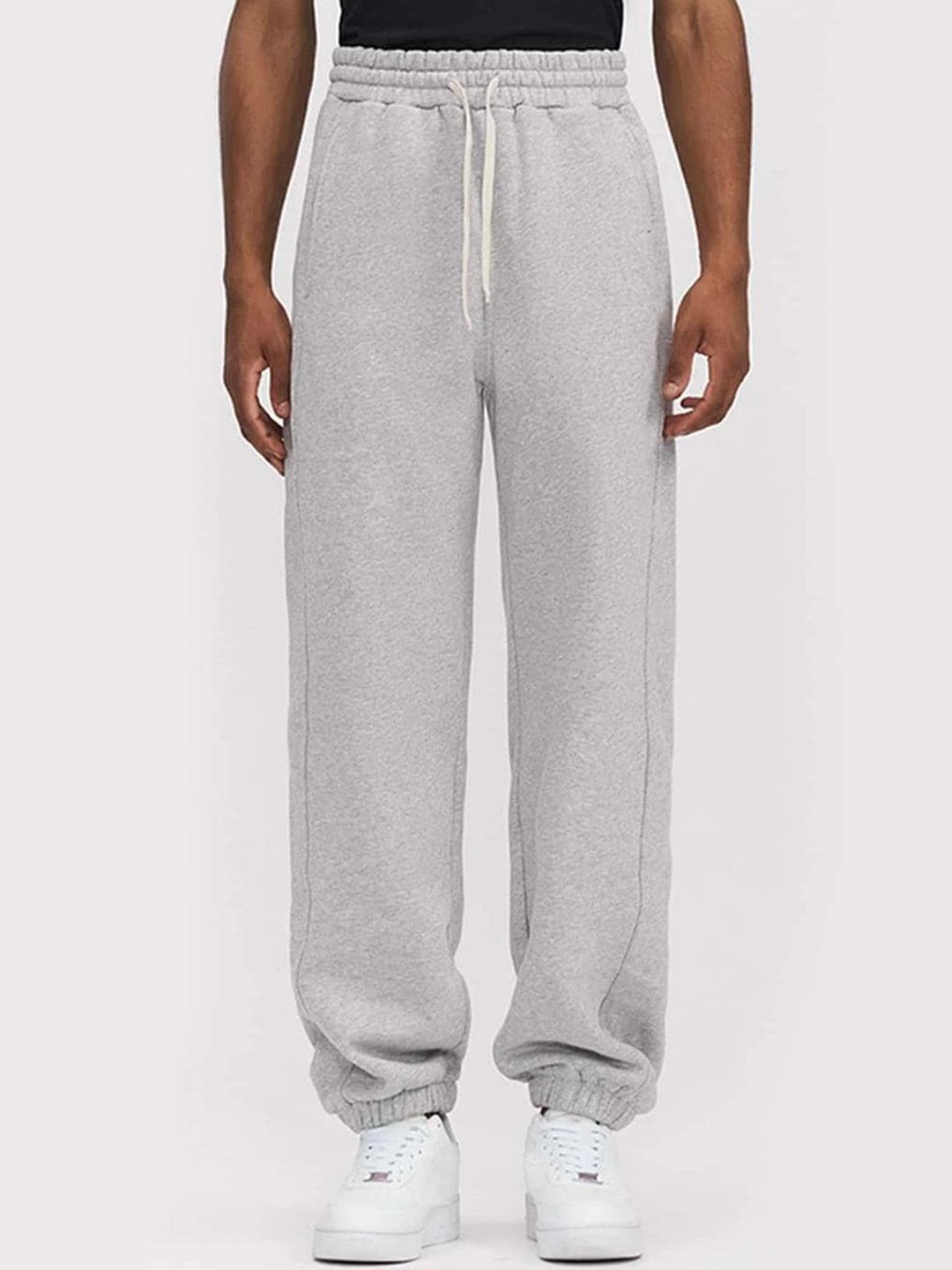 Kotty Men Grey Mid-Rise Joggers
