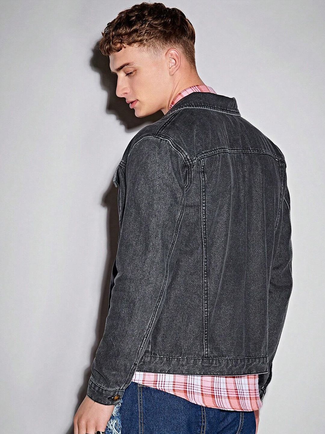 Kotty Black Washed Long Sleeves Denim Jacket