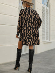 Kotty Black Printed Shirt With Short 