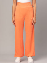 Kotty Women Relaxed Straight Leg Straight Fit High-Rise Trousers