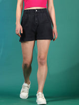 Stylecast X KOTTY Basics Women High-Rise Denim Shorts