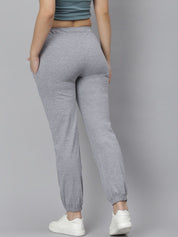 Kotty Women Grey Solid Straight-Fit Joggers