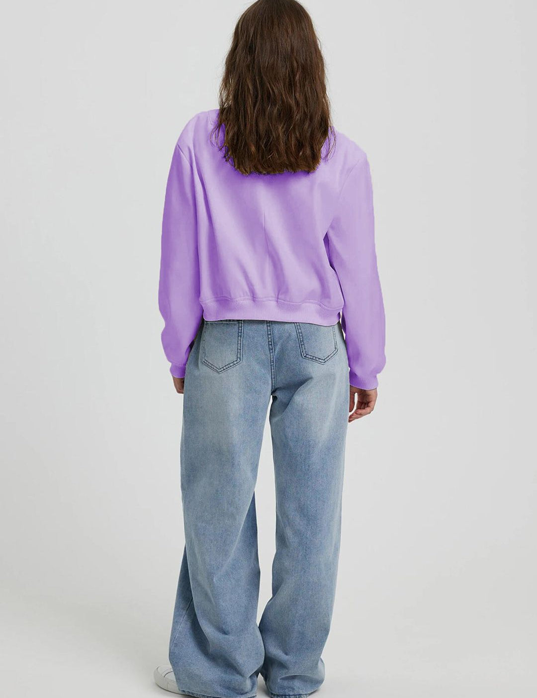 Kotty Lavender Fleece Open Front Jacket