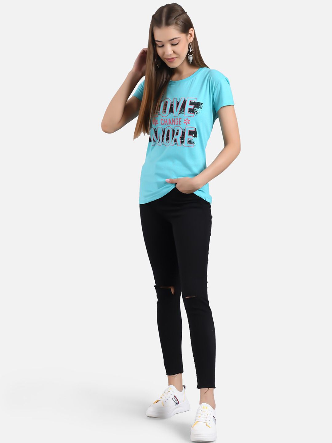 Kotty Women Pack Of 2 Printed Round Neck T-shirts