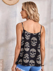 Kotty Black & White Print Crepe Tank Top