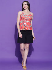 Kotty Women Abstract Printed Sweetheart Neck Top