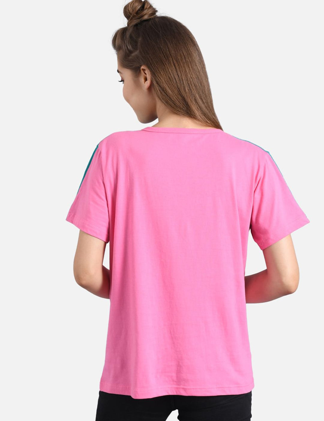 Kotty Women Multicoloured Pack Of 2 Colourblocked Round Neck T-shirt