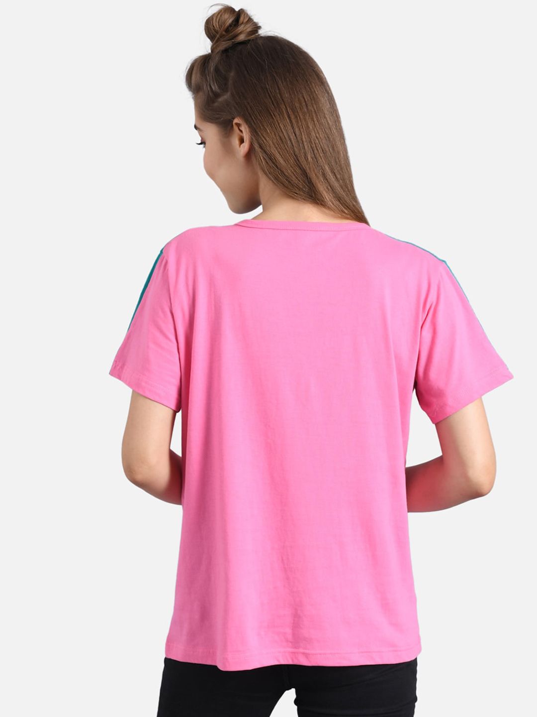 Kotty Women Multicoloured Pack Of 2 Colourblocked Round Neck T-shirt