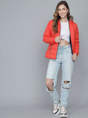 Kotty Woman Orange Lightweight Puffer Jacket