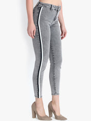 Kotty Women Grey Skinny Fit High-Rise Clean Look Jeans