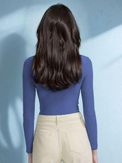 Kotty Women Solid Long Sleeves Fitted Top