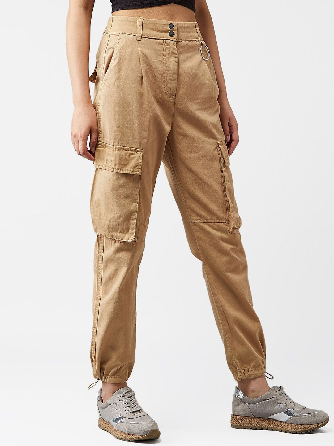 Kotty Women Beige Skinny Fit High-Rise Clean Look Jeans