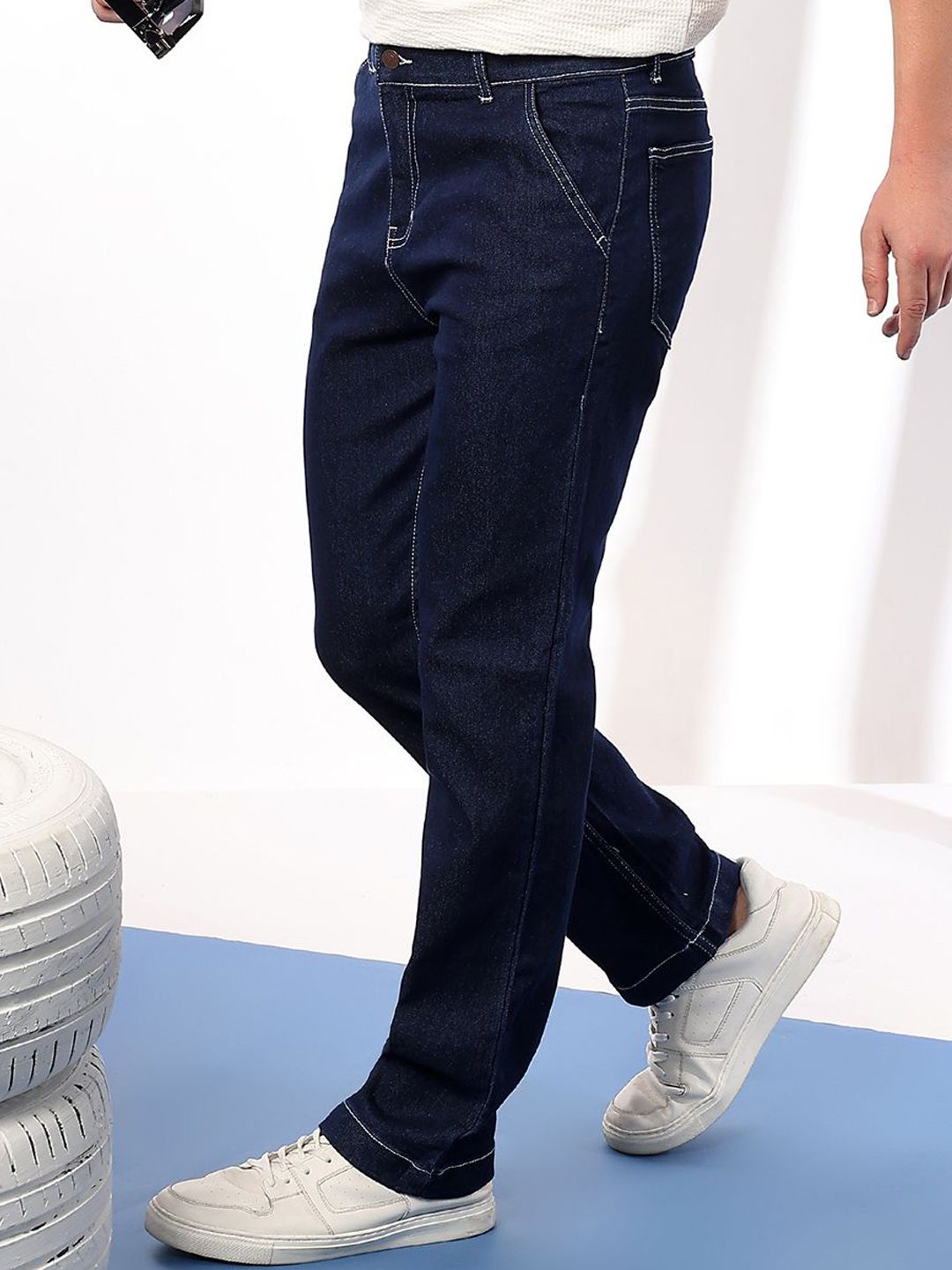 Kotty Men Comfort Regular Fit Mid-Rise Stretchable Jeans