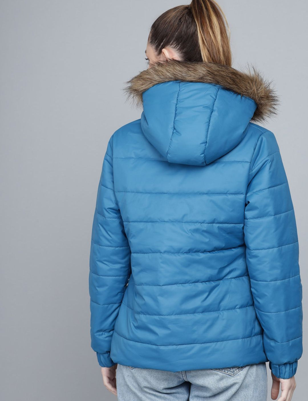 Kotty Woman Blue Lightweight Longline Puffer Jacket