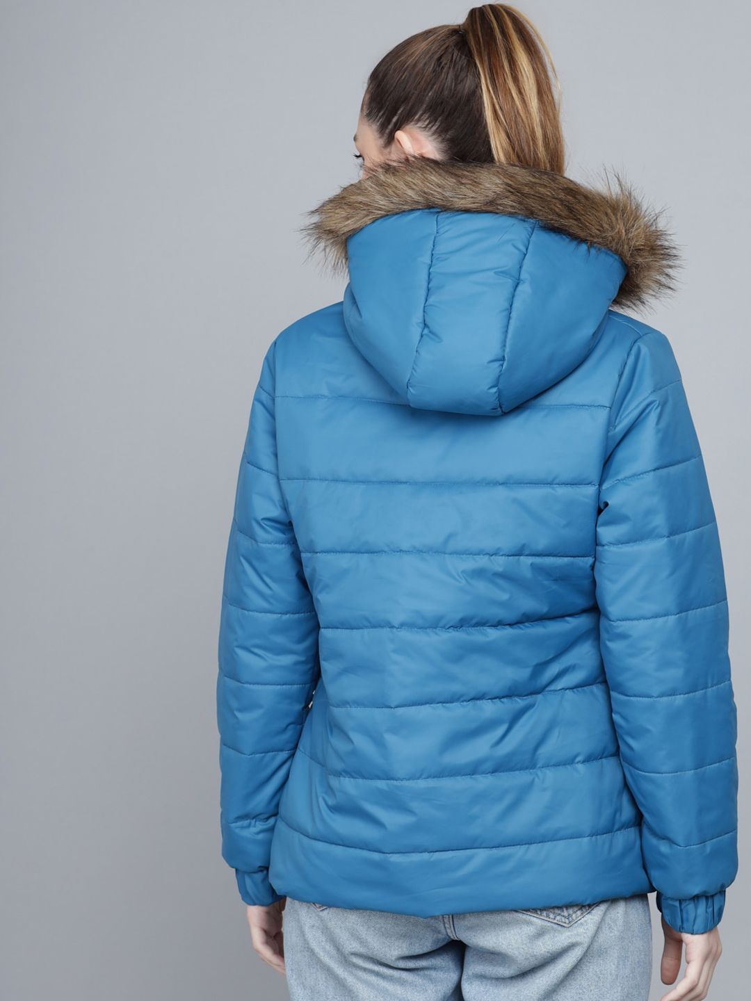 Kotty Woman Blue Lightweight Longline Puffer Jacket