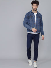 Kotty Men Blue Washed Lightweight Denim Jacket