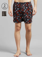 Kotty Men Pack Of 2 Printed Boxers KTT2PCMENSBOXERSET40S