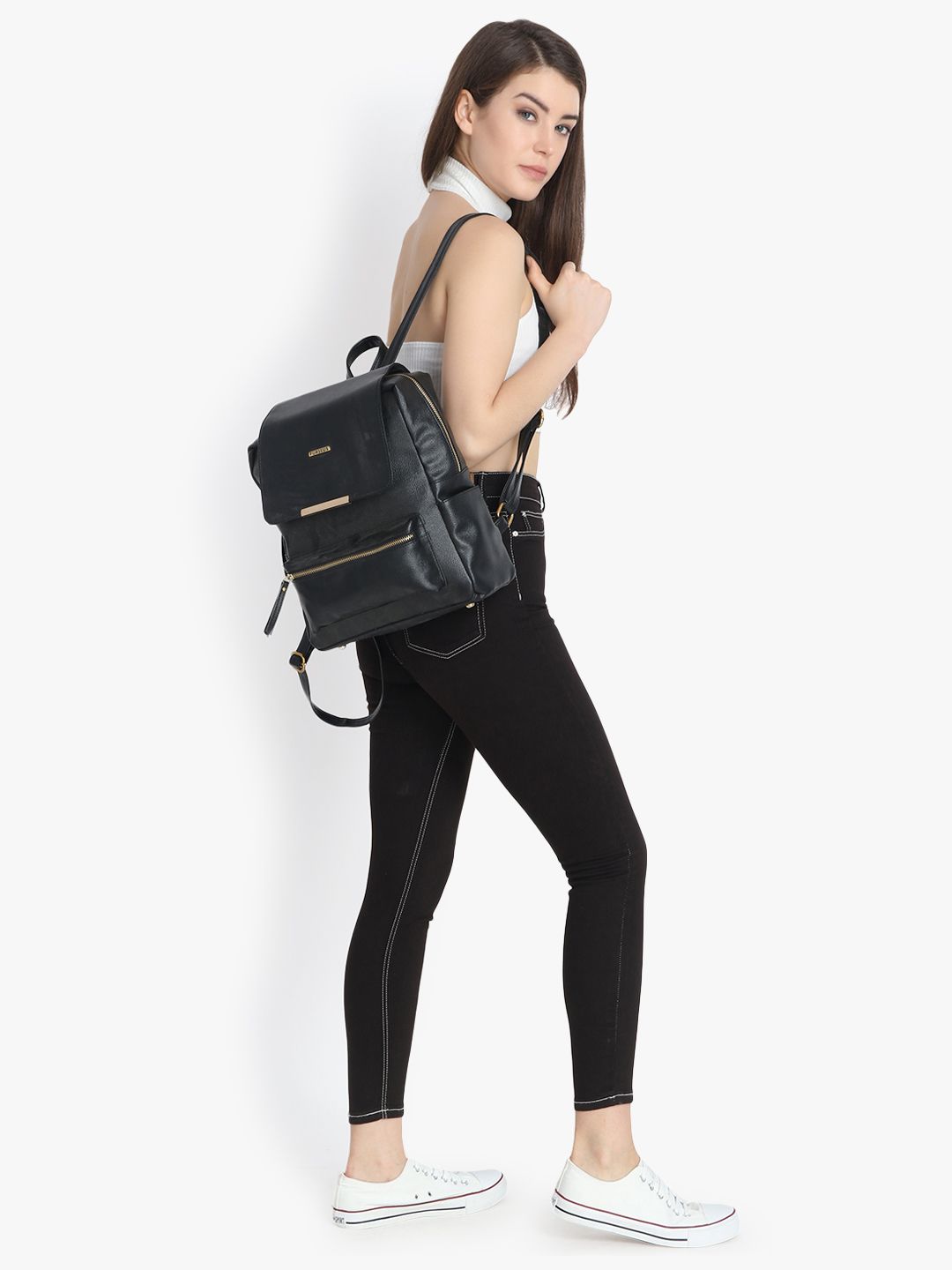 Kotty Women Black Skinny Fit High-Rise Clean Look Stretchable Jeans