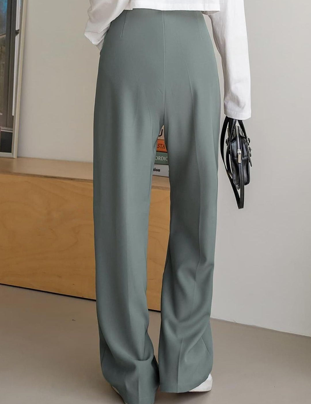 KOTTY BIZwear Women Straight Fit High-Rise Easy Wash Trousers