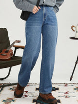 Kotty Women Jean Straight Fit High-Rise Light Fade Stretchable Jeans