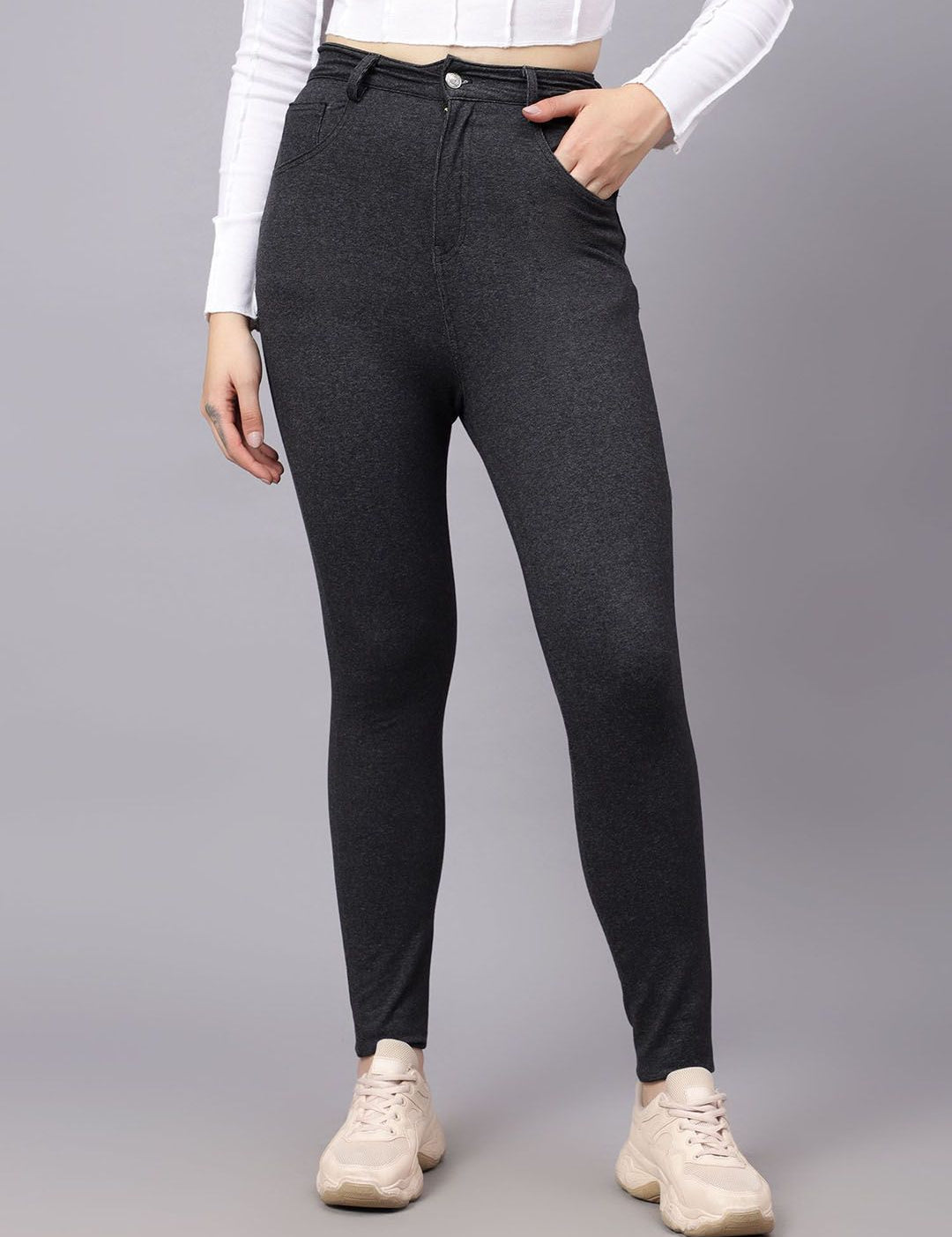 KOTTY Basics Women Skinny Fit High-Rise Stretchable Jeans