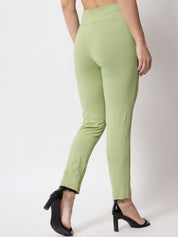 Kotty Women Relaxed Skinny Fit High-Rise Easy Wash Trousers