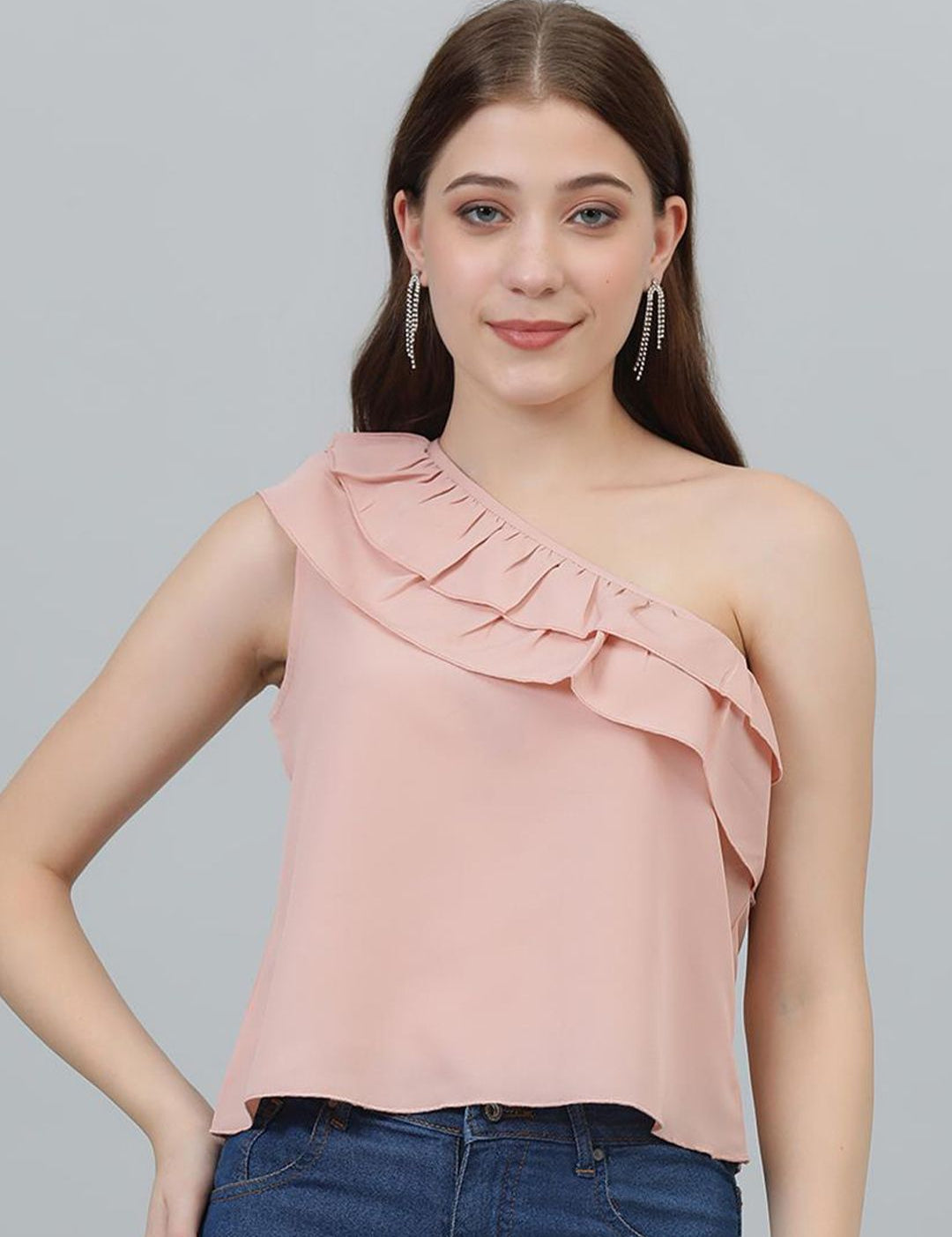 Kotty One Shoulder Crepe Top