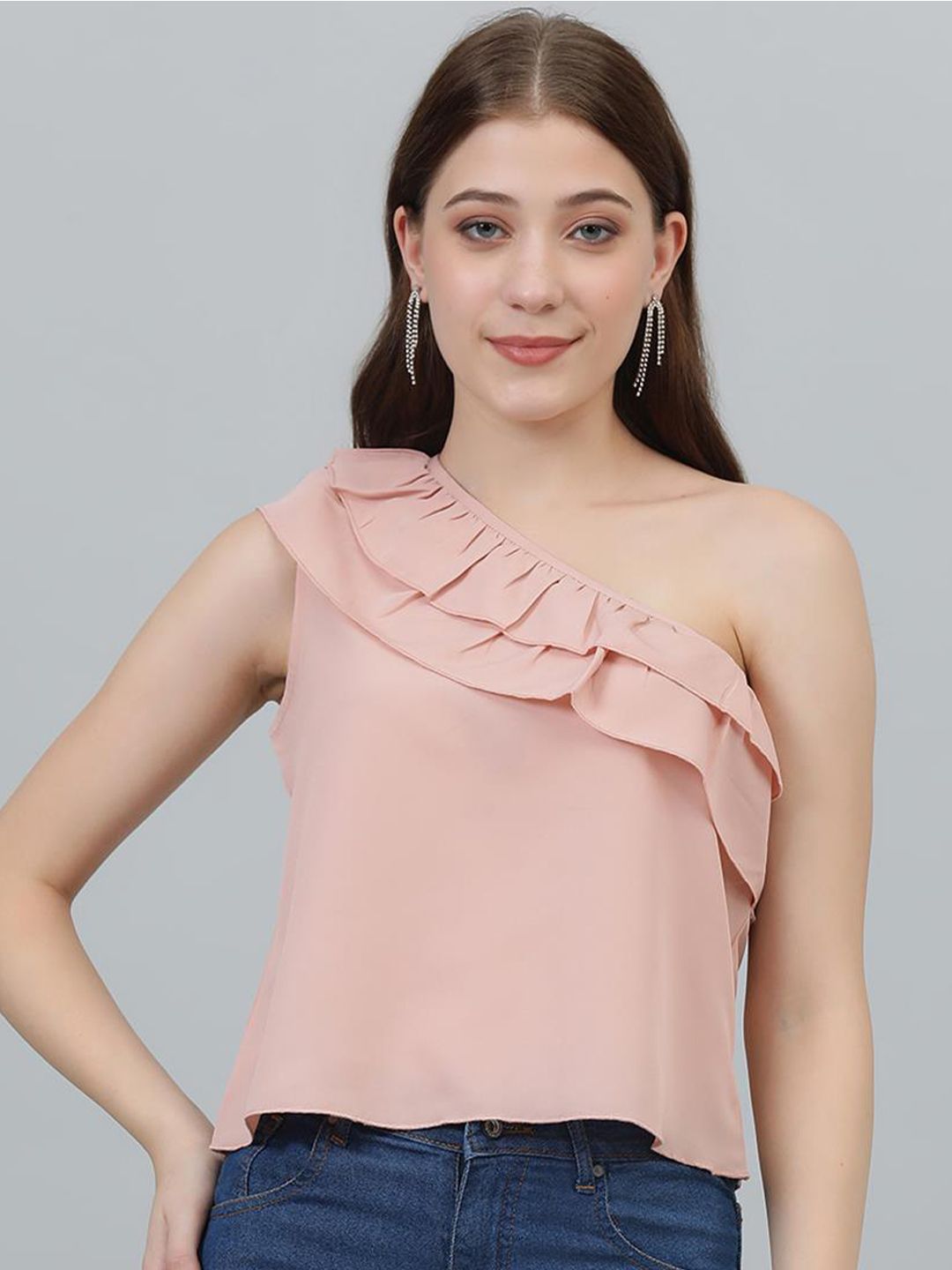 Kotty One Shoulder Crepe Top