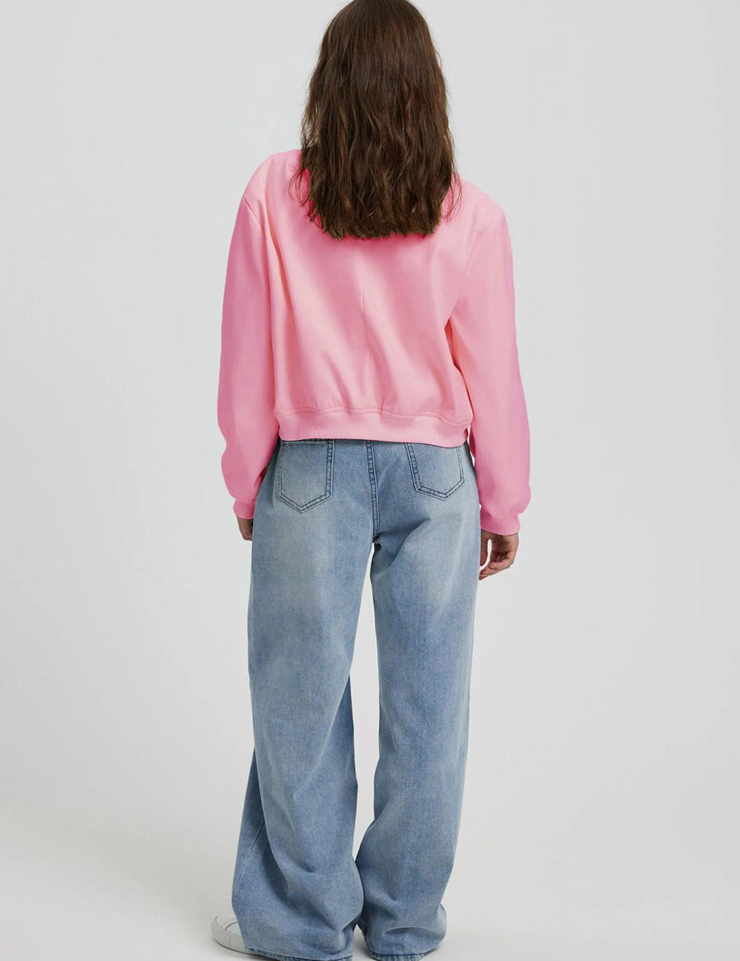 Kotty Stand Collar Fleece Bomber Jacket