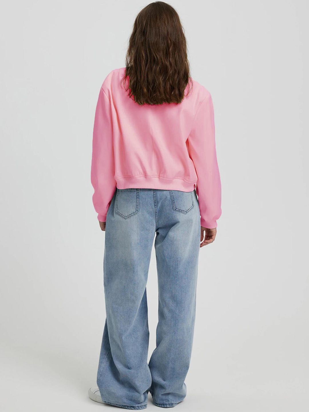 Kotty Stand Collar Fleece Bomber Jacket