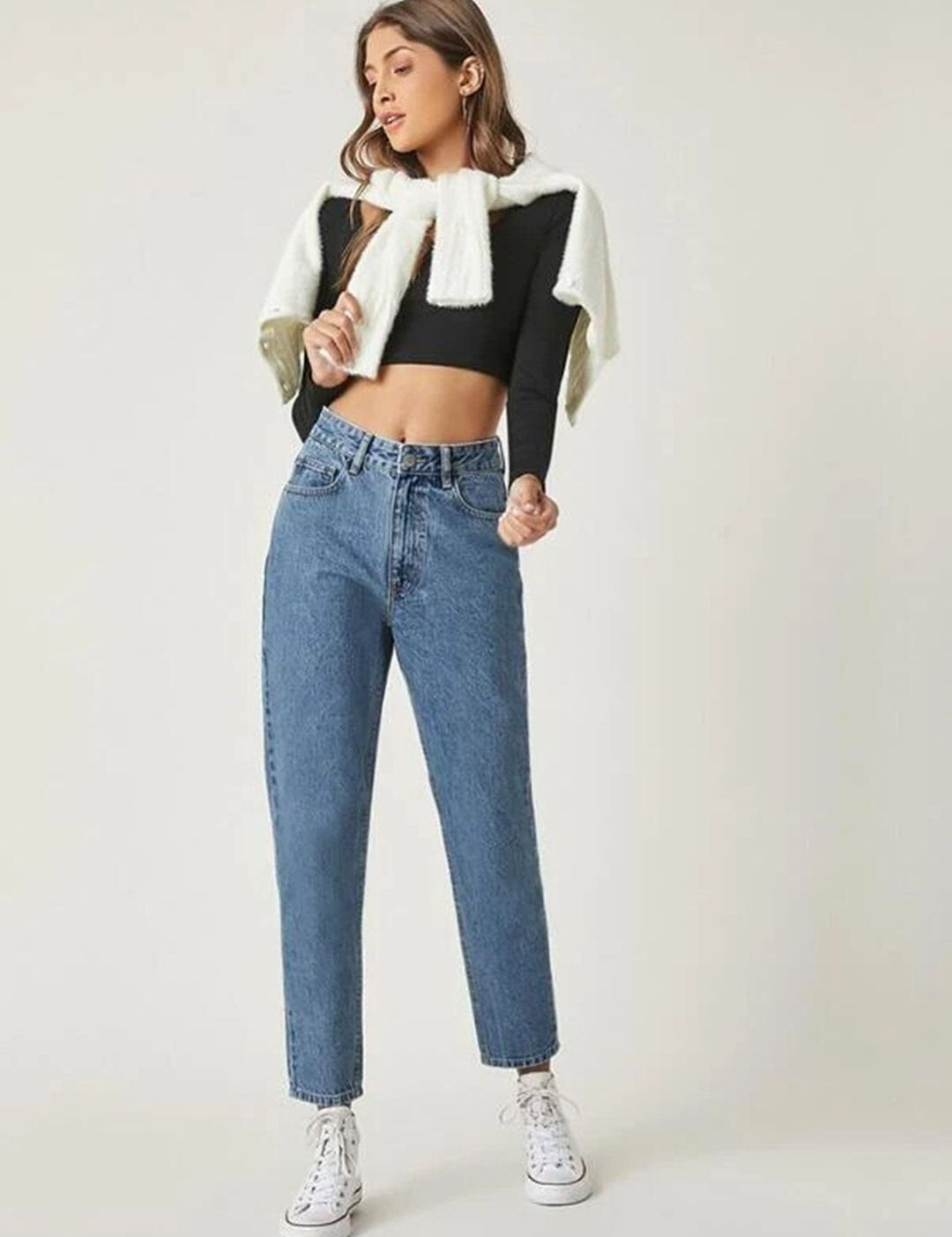 Kotty Women Blue High-Rise Slash Knee Jeans