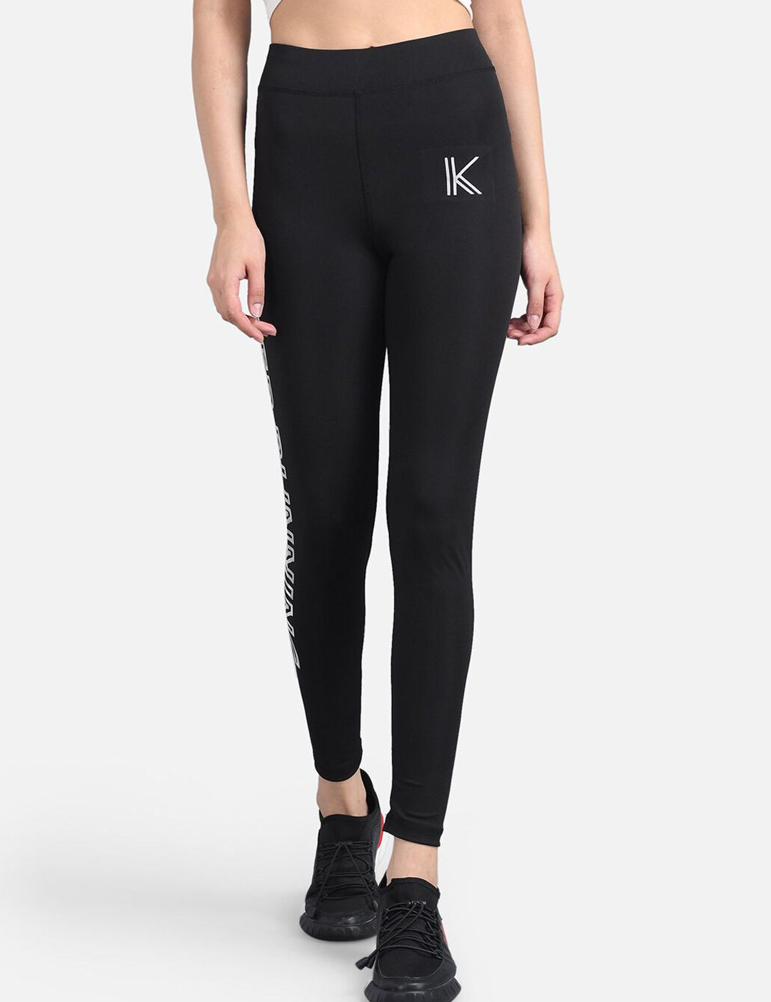 Kotty Women Black & White Printed Tights