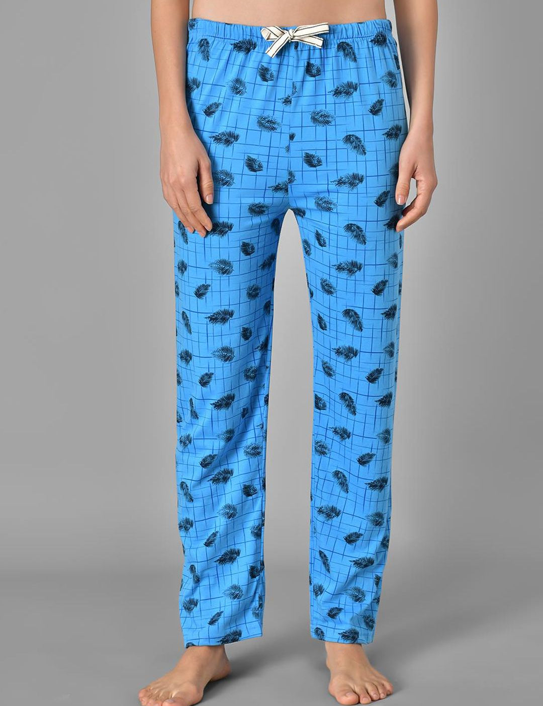 Kotty Women Printed & Checked Pure Cotton Lounge Pants