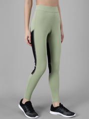 Kotty Women Green Solid Training Tights