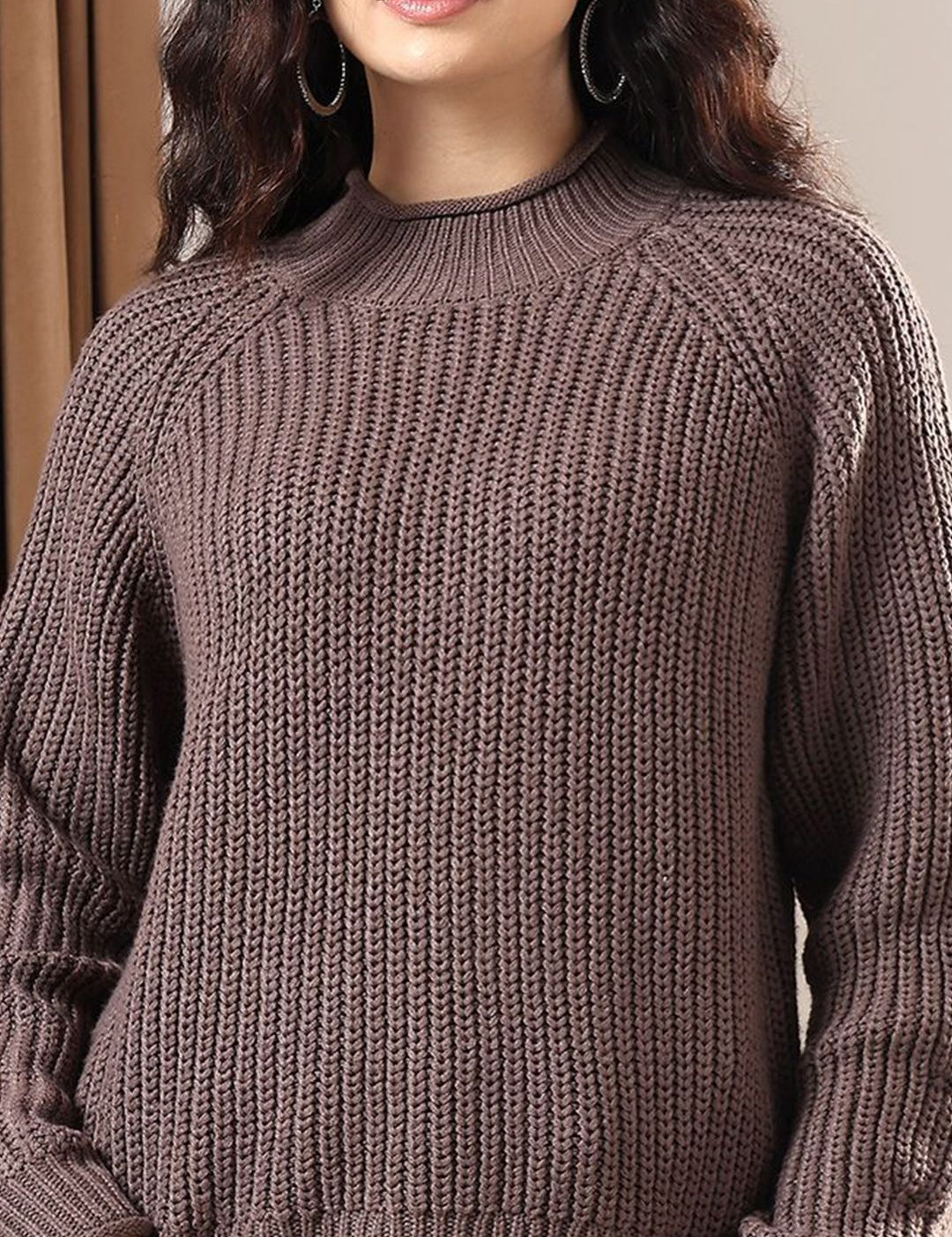 Kotty Women Ribbed Round Neck Pullover