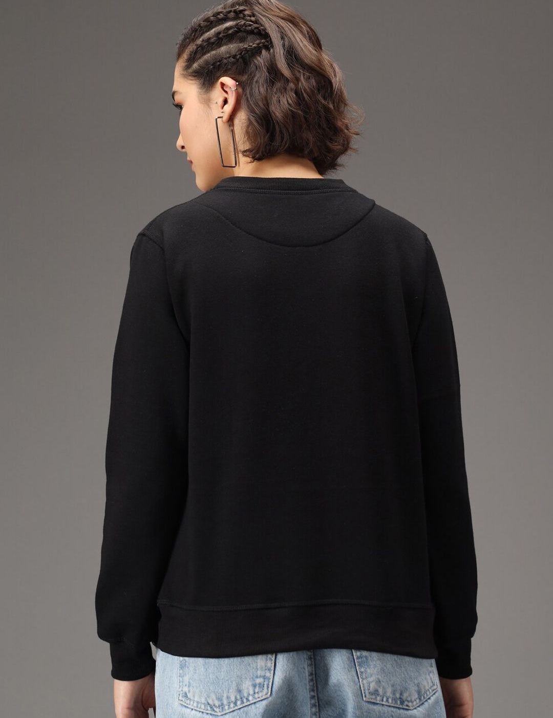 Kotty Women Black Printed Sweatshirt