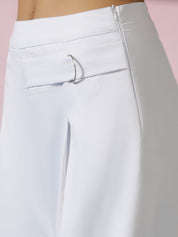 Kotty Women Relaxed Straight Fit High-Rise Easy Wash Wide Leg Trousers