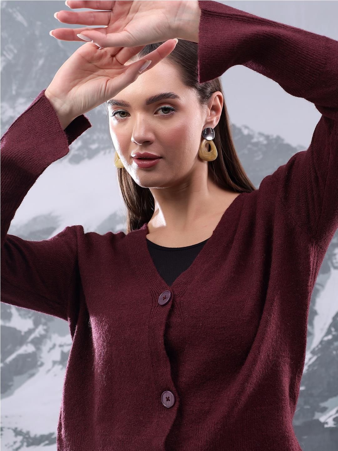 Kotty Women V - Neck Cardigan Sweater