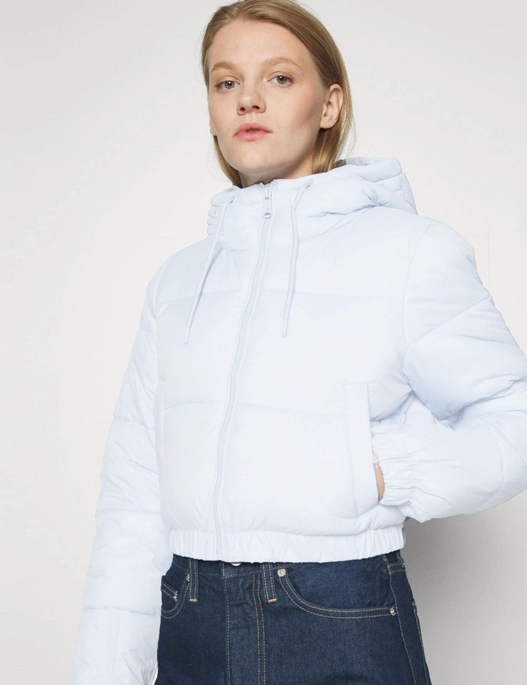 Kotty Hooded Nylon Crop Puffer Jacket